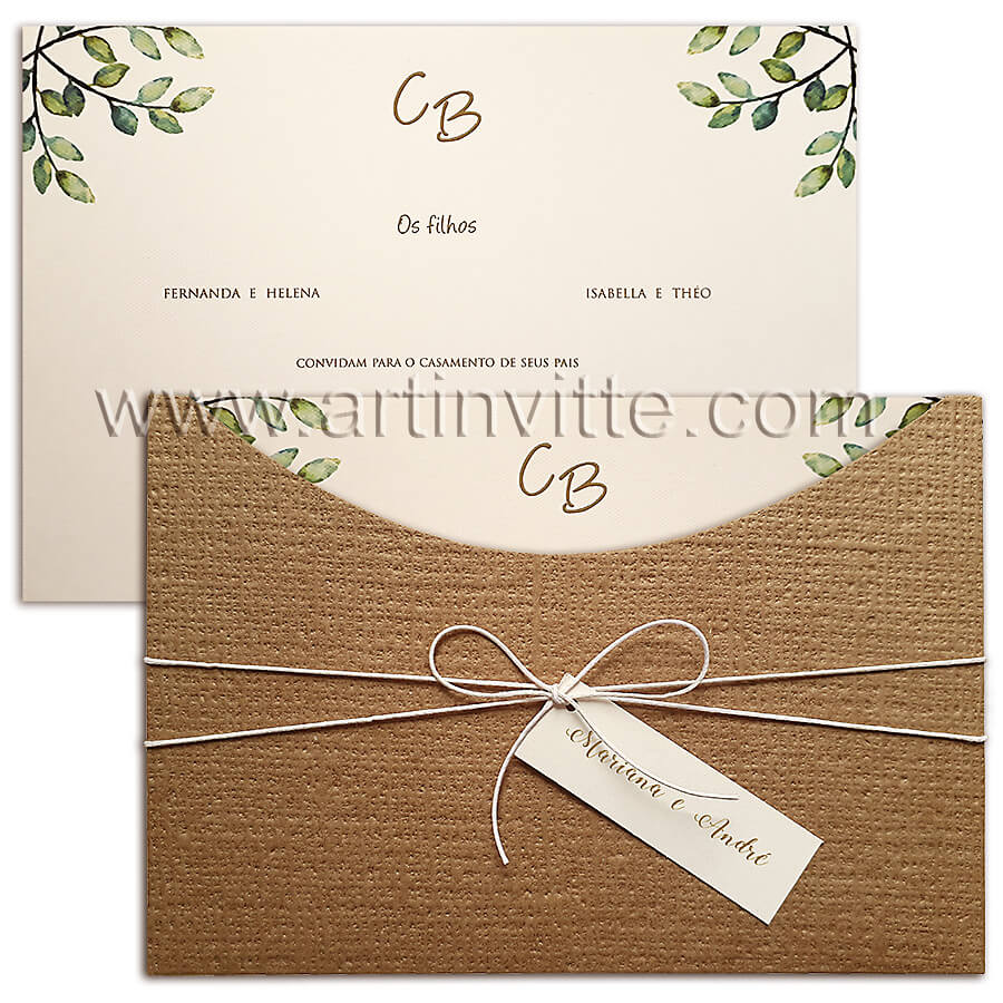 Featured image of post Envelope Para Convite De Casamento R stico Convite de casamento grande em serigrafia metalizada 100 un