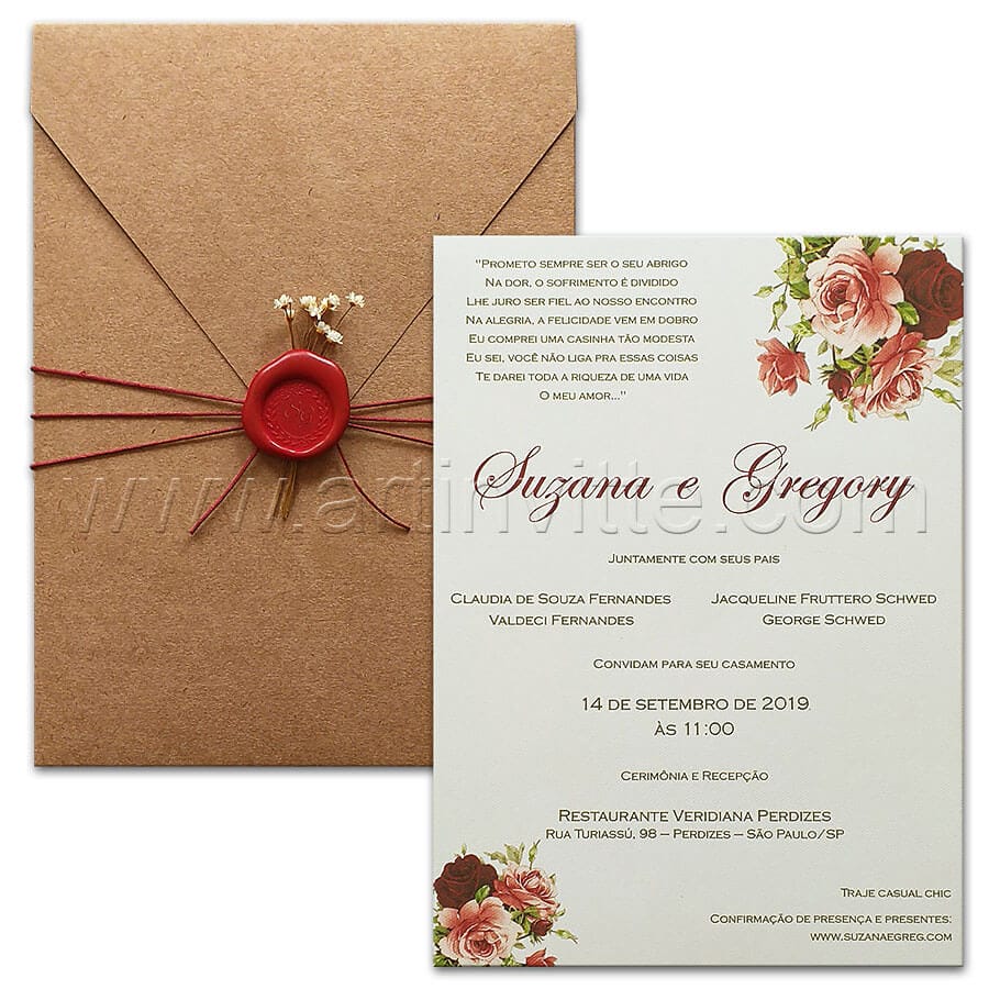 Convite Casamento Civil Rustico Convite De Casamento